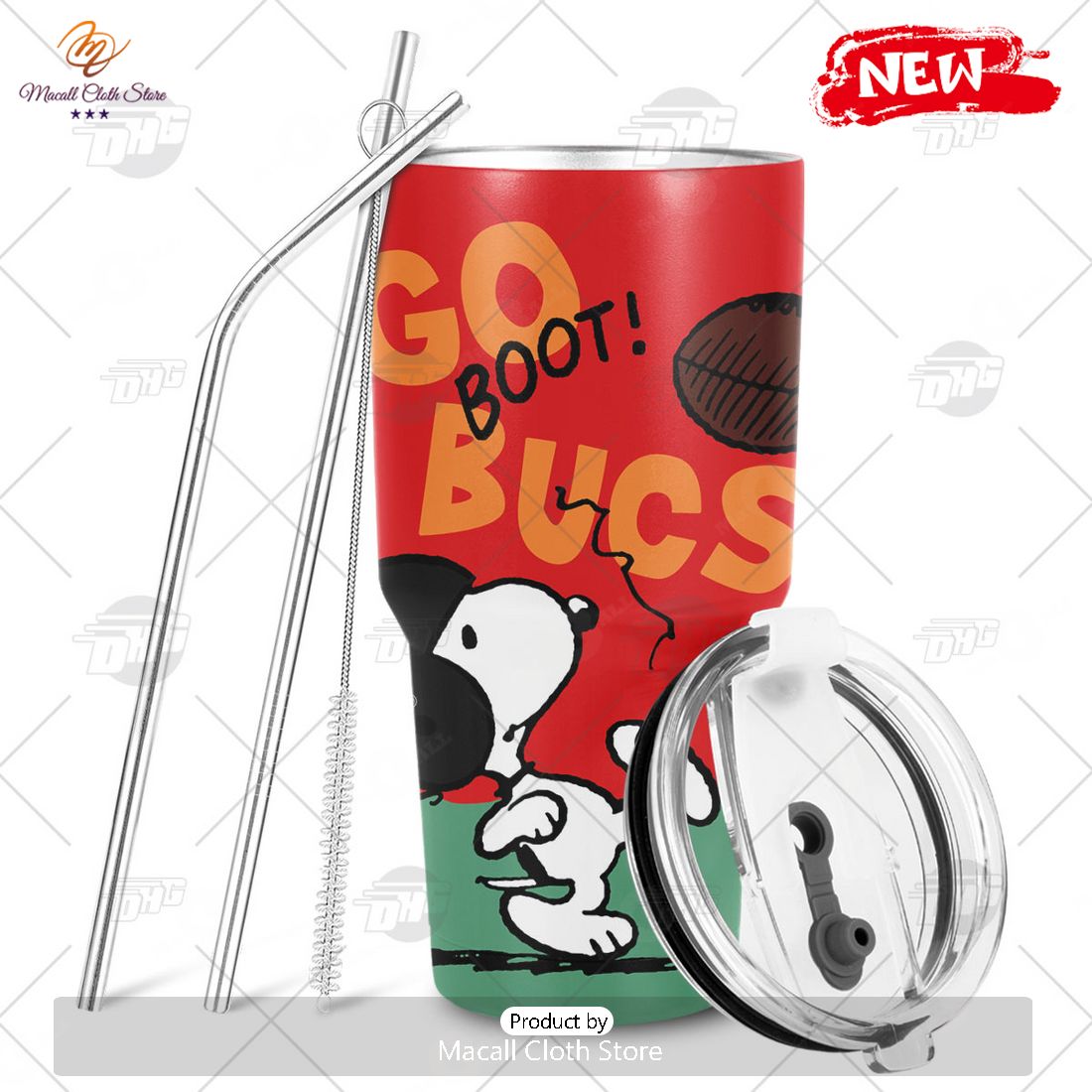 HOT Personalize NFL Tampa Bay Buccaneers Snoopy Stainless Steel Tumbler HOT Personalize NFL Tampa Bay Buccaneers Snoopy Stainless Steel Tumbler