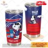 HOT Personalized NFL Carolina Panthers Snoopy BUD LIGHT Beer Lover Stainless Steel Tumbler
