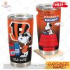 HOT Personalized NFL Cleveland Browns Snoopy BUD LIGHT Beer Lover Stainless Steel Tumbler