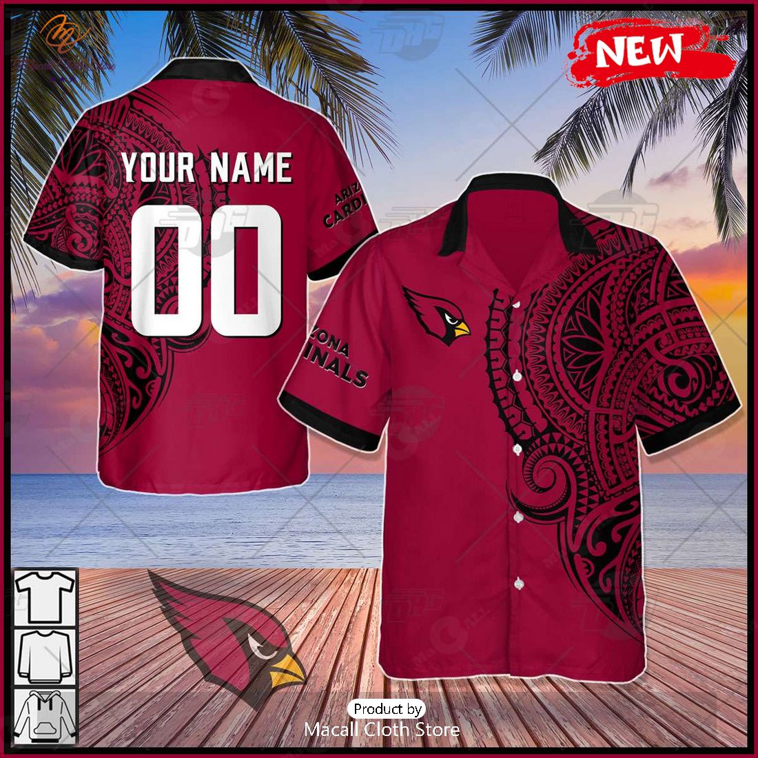 HOT Personalize NFL Arizona Cardinals Polynesian Tattoo Design Hawaiian Shirt HOT Personalize NFL Arizona Cardinals Polynesian Tattoo Design Hawaiian Shirt