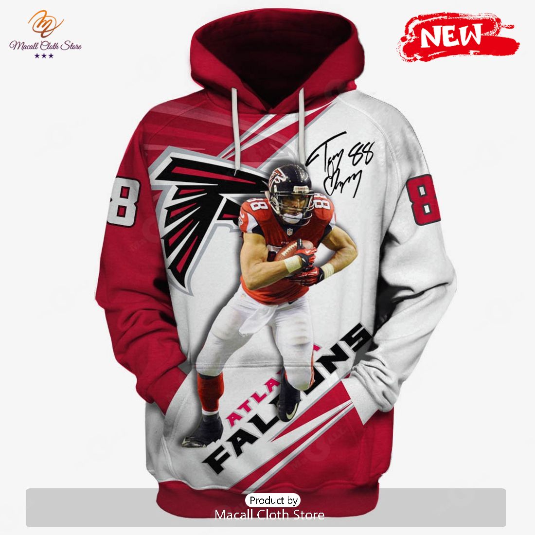 HOT Atlanta Falcons Tony Gonzalez 88 Limited Edition Hoodie Sweatshirt 3D HOT Atlanta Falcons Tony Gonzalez 88 Limited Edition Hoodie Sweatshirt 3D