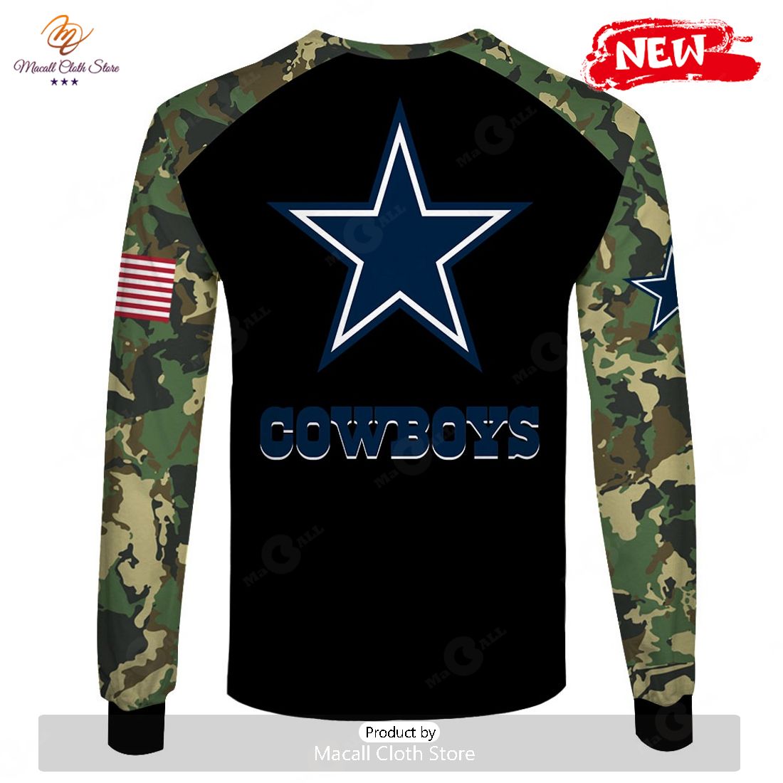 HOT Dallas Cowboys Army Camouflage American Flag Punisher Skull Limited ...