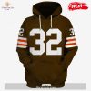 HOT Jim Brown With Signature Cleveland Browns Jersey Limited Edition Hoodie Sweatshirt 3D