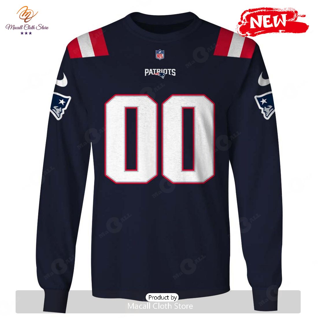 HOT Personalize NFL New England Patriots New Blue-On-Blue 2020 Home Jersey Hoodie Sweatshirt 3D HOT Personalize NFL New England Patriots New Blue-On-Blue 2020 Home Jersey Hoodie Sweatshirt 3D