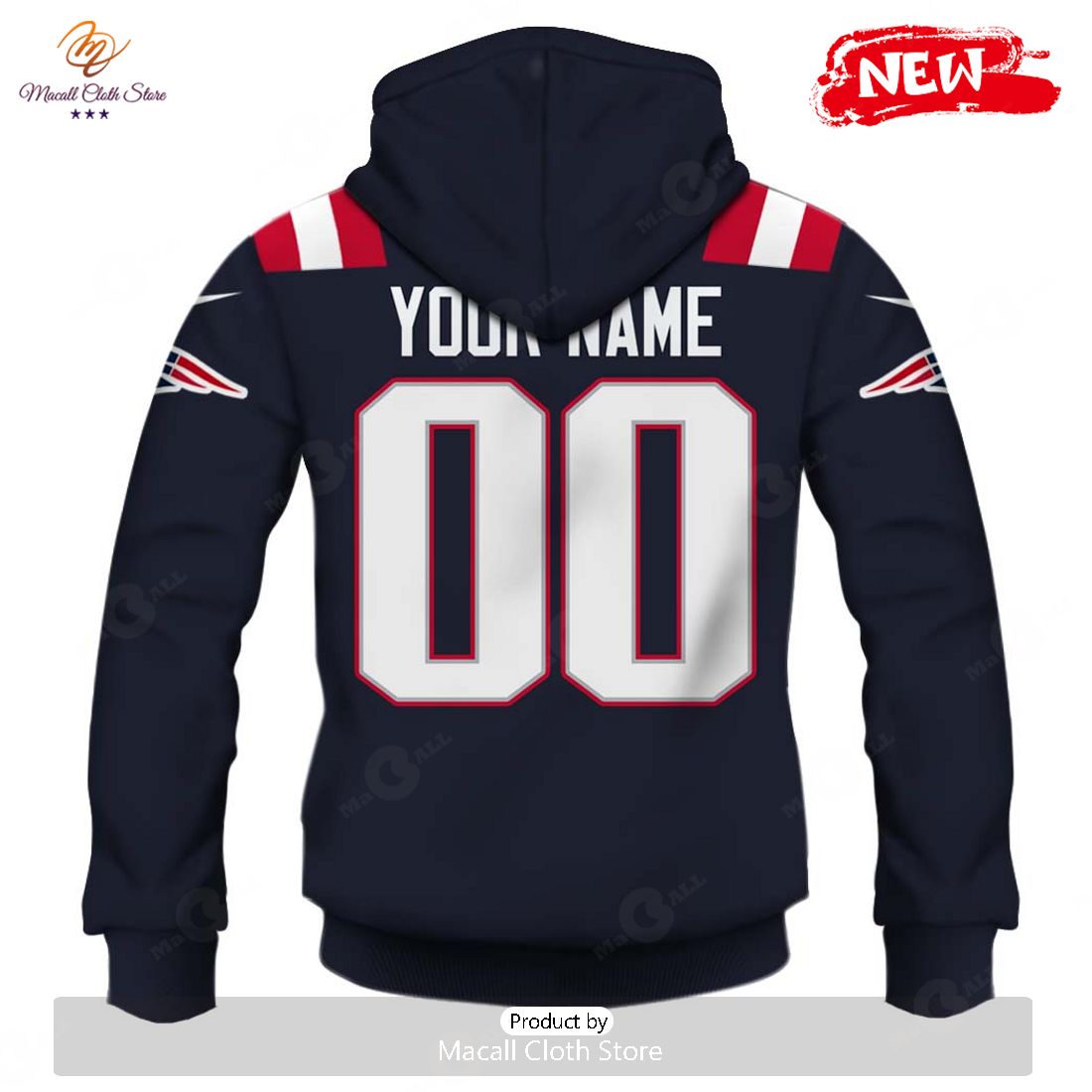 HOT Personalize NFL New England Patriots New Blue-On-Blue 2020 Home Jersey Hoodie Sweatshirt 3D HOT Personalize NFL New England Patriots New Blue-On-Blue 2020 Home Jersey Hoodie Sweatshirt 3D