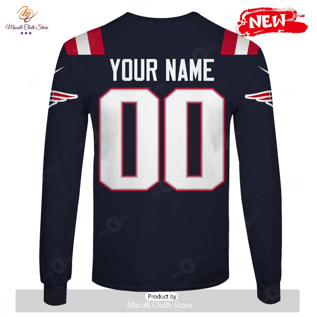 HOT Personalize NFL New England Patriots New Blue-On-Blue 2020 Home Jersey Hoodie Sweatshirt 3D HOT Personalize NFL New England Patriots New Blue-On-Blue 2020 Home Jersey Hoodie Sweatshirt 3D