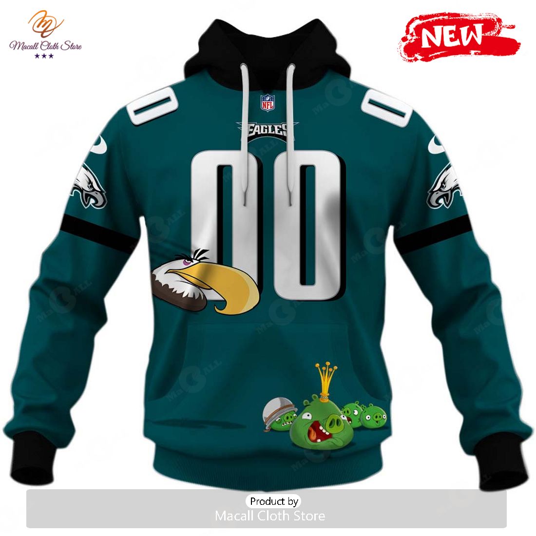 HOT Personalize Philadelphia Eagles NFL x Angry Birds 2023 Hoodie Sweatshirt 3D HOT Personalize Philadelphia Eagles NFL x Angry Birds 2023 Hoodie Sweatshirt 3D