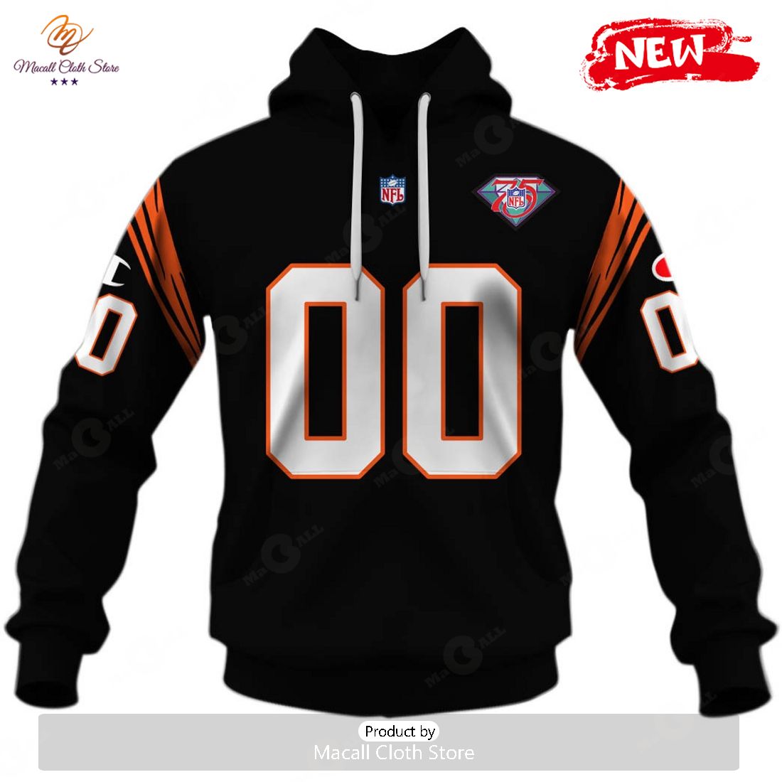 HOT Personalized 1994 Cincinnati Bengals Vintage Throwback Away Jersey Hoodie Sweatshirt 3D HOT Personalized 1994 Cincinnati Bengals Vintage Throwback Away Jersey Hoodie Sweatshirt 3D