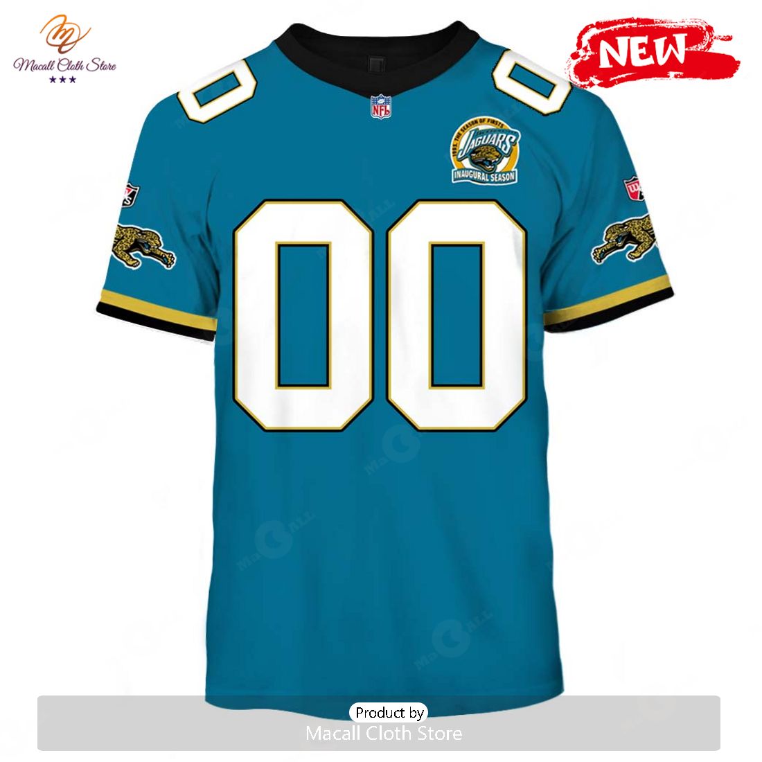 HOT Personalized 1995 Jacksonville Jaguars Vintage Throwback Home Jersey Hoodie Sweatshirt 3D
