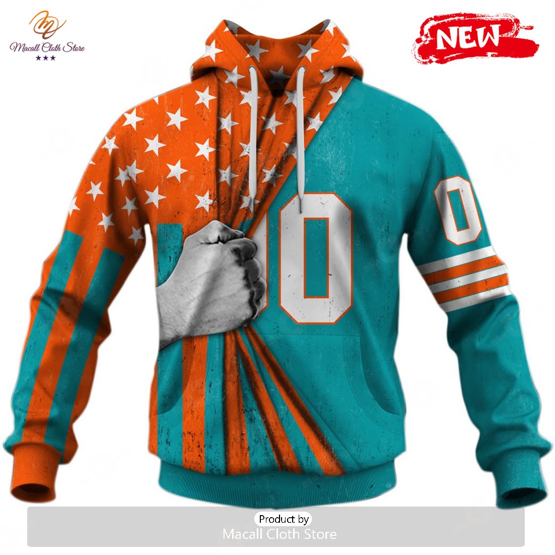 HOT Personalized 2020 NFL Miami Dolphins Hoodie Sweatshirt 3D HOT Personalized 2020 NFL Miami Dolphins Hoodie Sweatshirt 3D