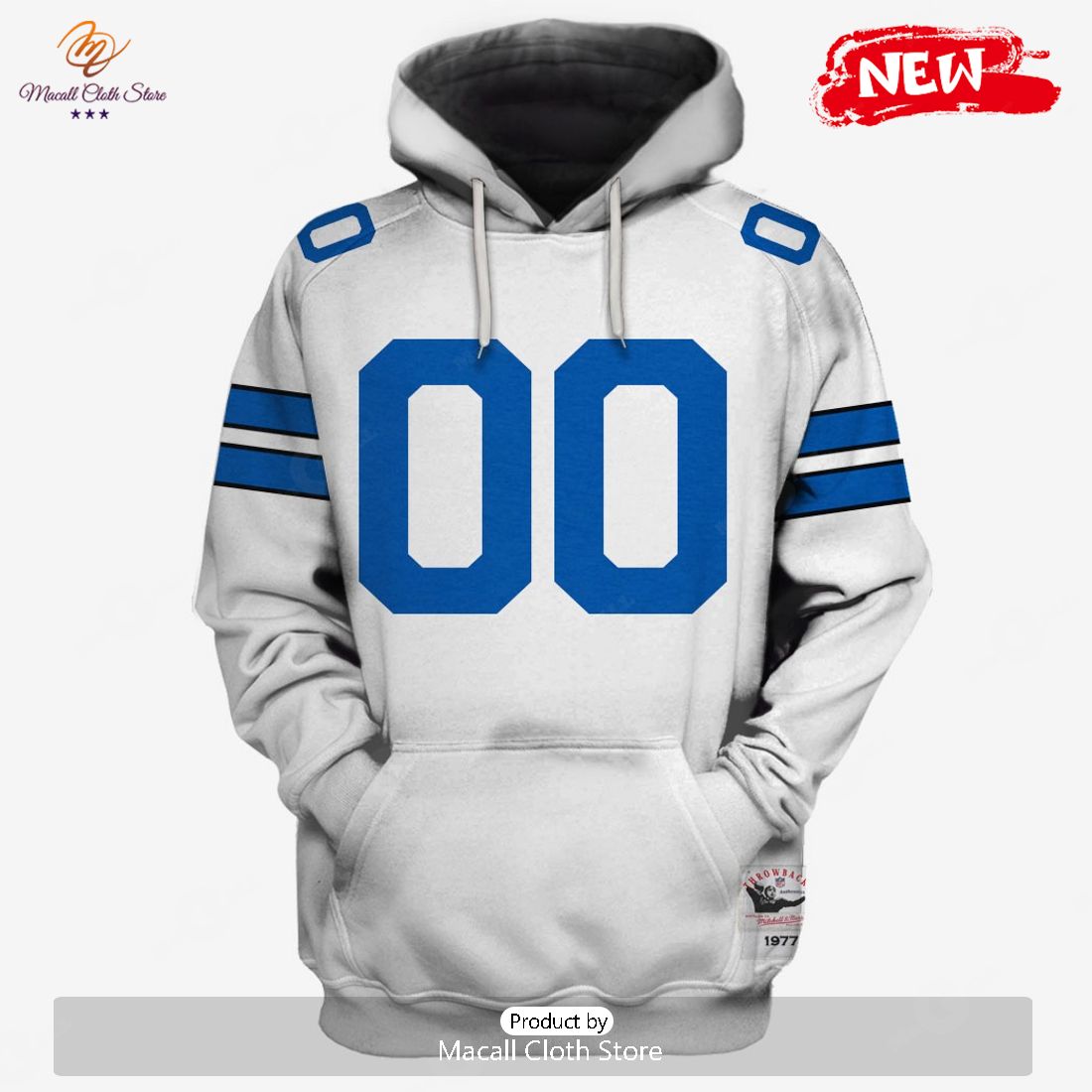 HOT Personalized Champion Jerseys 1977 Dallas Cowboys Limited Edition Hoodie Sweatshirt 3D HOT Personalized Champion Jerseys 1977 Dallas Cowboys Limited Edition Hoodie Sweatshirt 3D