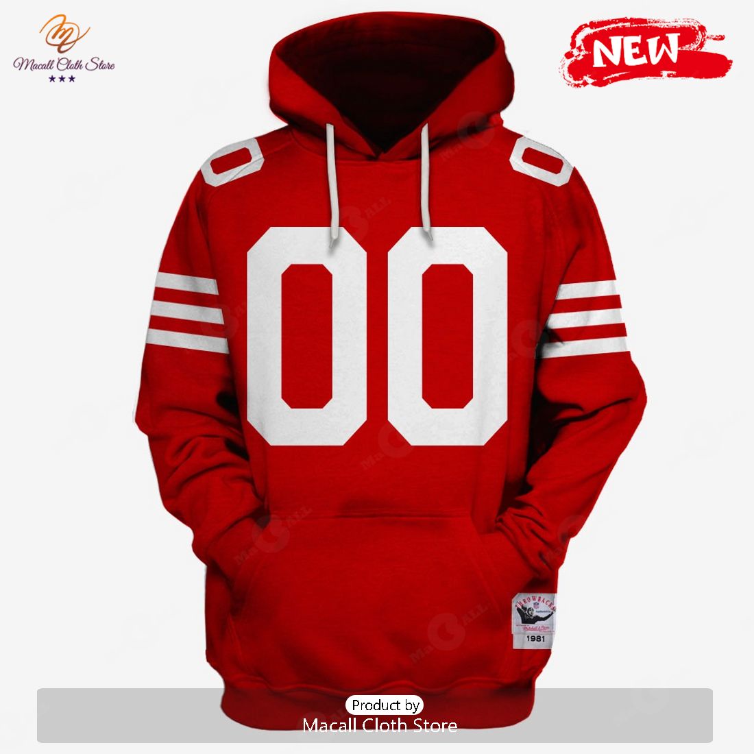 HOT Personalized Champion Jerseys 1981 San Francisco 49ers Limited Edition Hoodie Sweatshirt 3D HOT Personalized Champion Jerseys 1981 San Francisco 49ers Limited Edition Hoodie Sweatshirt 3D