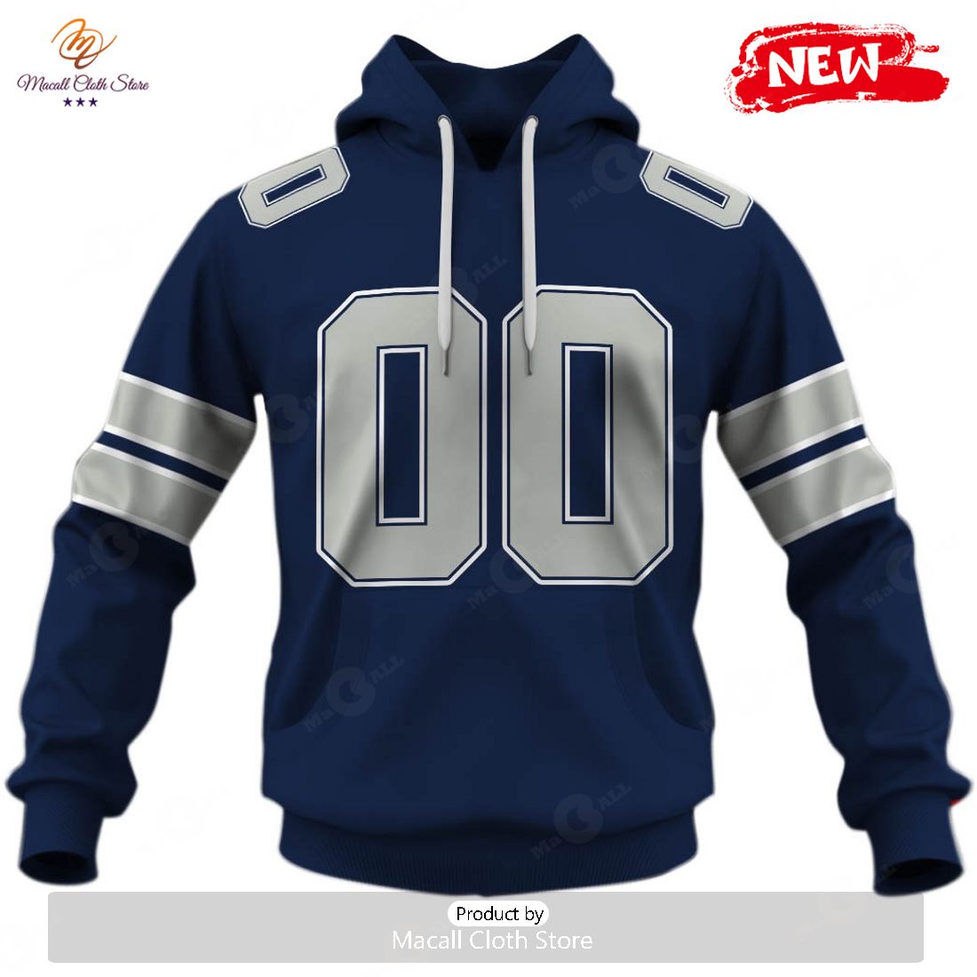 HOT Personalized DALLAS COWBOYS 1980 ‘s NFL Vintage Throwback Away Jersey Hoodie Sweatshirt 3D
