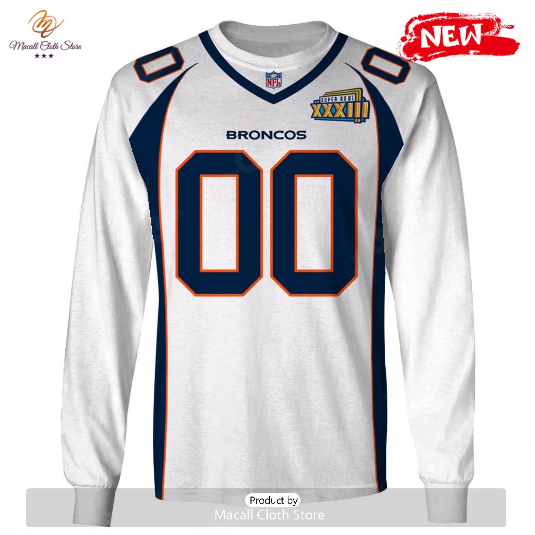 HOT Personalized Denver Broncos 1998 Super Bowl XXIII Vintage Home Jersey Hoodie Sweatshirt 3D HOT Personalized Denver Broncos 1998 Super Bowl XXIII Vintage Home Jersey Hoodie Sweatshirt 3D