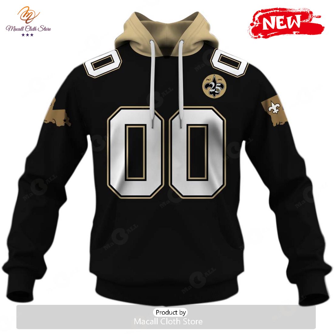 HOT Personalized New Orleans Saints 1991 Vintage Throwback Away Jersey Hoodie Sweatshirt 3D HOT Personalized New Orleans Saints 1991 Vintage Throwback Away Jersey Hoodie Sweatshirt 3D
