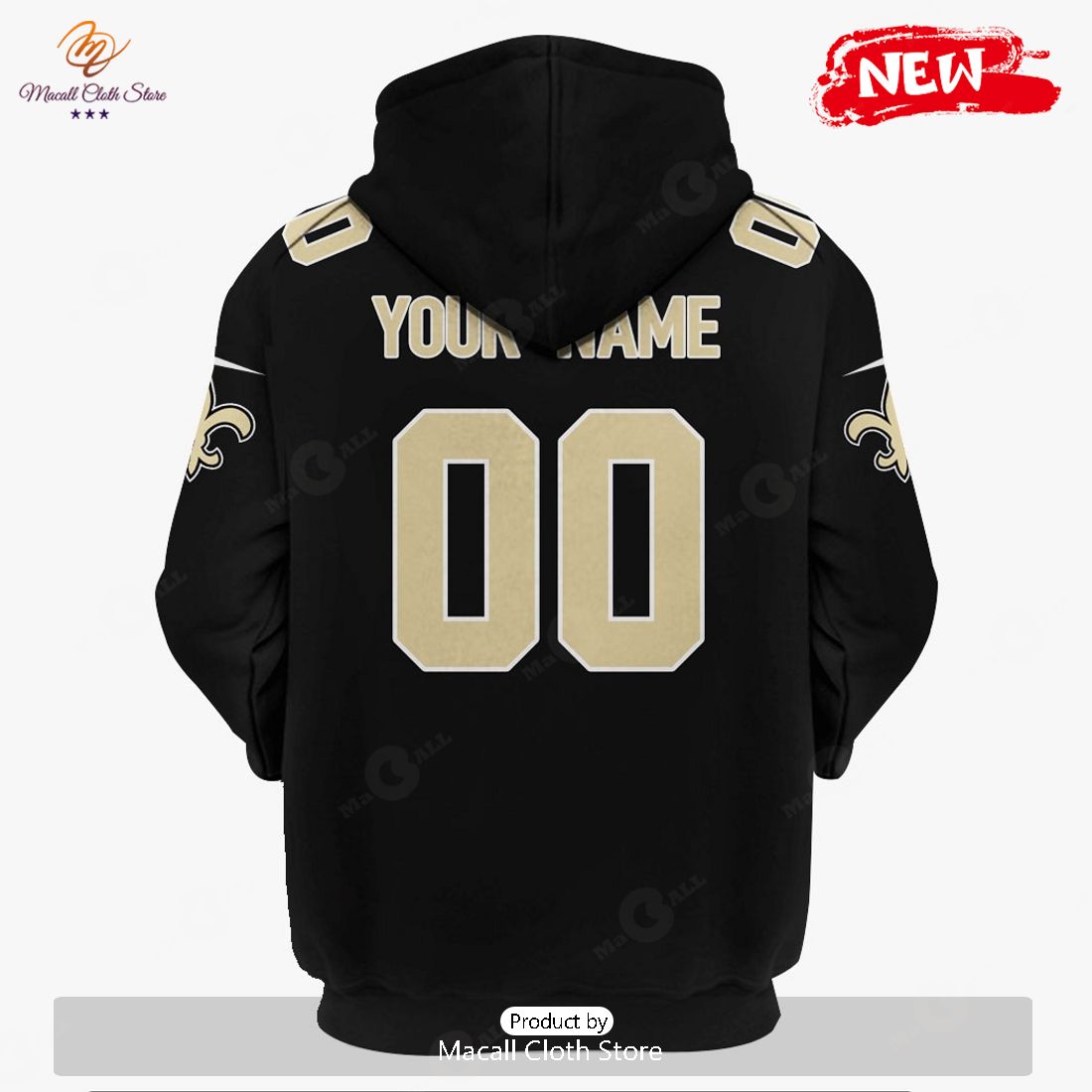 Hot Sale NFL Football New Orleans Saints 3D Hoodie Sweatshirt Custom J – 4  Fan Shop