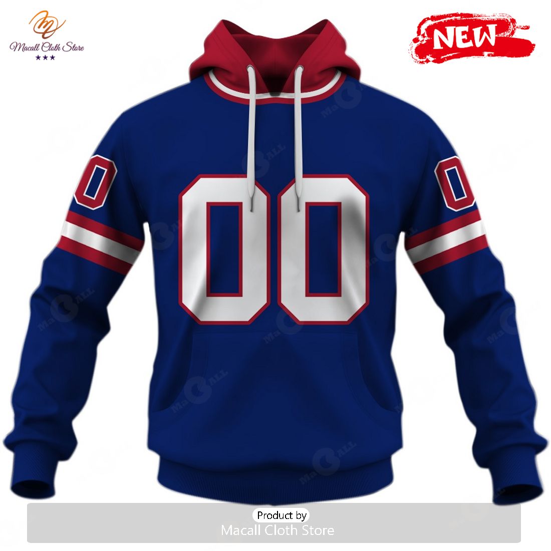 HOT Personalized New York Giants 1988 NFL Football Throwback Home Jersey Hoodie Sweatshirt 3D HOT Personalized New York Giants 1988 NFL Football Throwback Home Jersey Hoodie Sweatshirt 3D