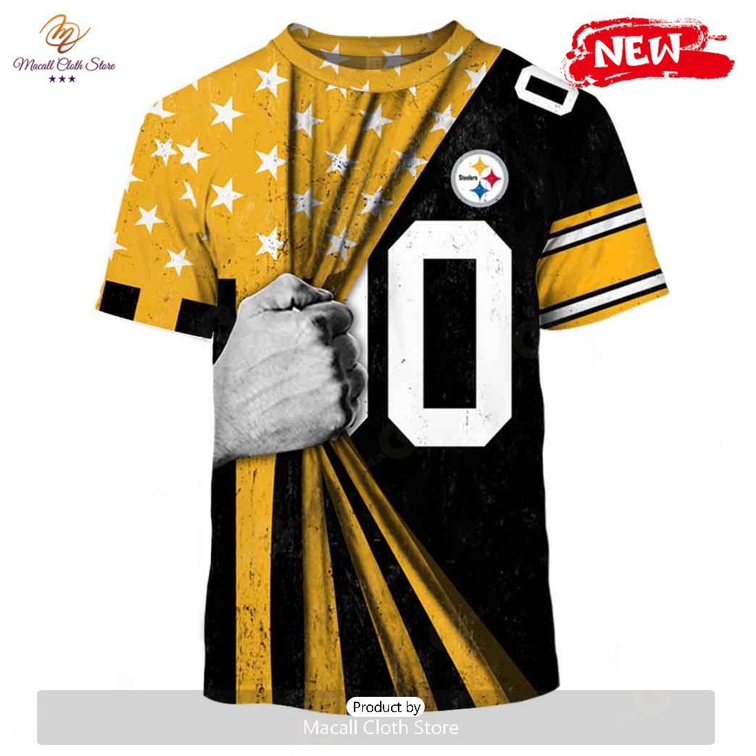 HOT Personalized Pittsburgh Steelers 2020 Jersey Hoodie Sweatshirt 3D