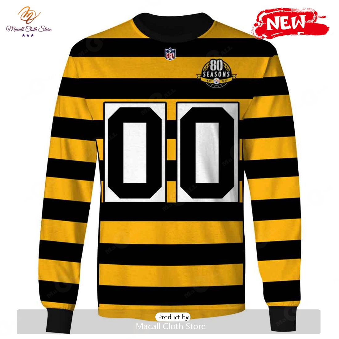 HOT Personalized Pittsburgh Steelers Yellow Black Alternate 80th Anniversary Throwback Jersey HOT Personalized Pittsburgh Steelers Yellow Black Alternate 80th Anniversary Throwback Jersey
