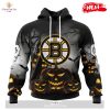 HOT Personalized NHL Boston Bruins Special Skeleton Costume For Halloween Hoodie Sweatshirt 3D