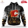 HOT Personalized NHL Calgary Flames Special Skeleton Costume For Halloween Hoodie Sweatshirt 3D