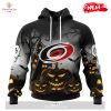 HOT Personalized NHL Carolina Hurricanes Special Skeleton Costume For Halloween Hoodie Sweatshirt 3D