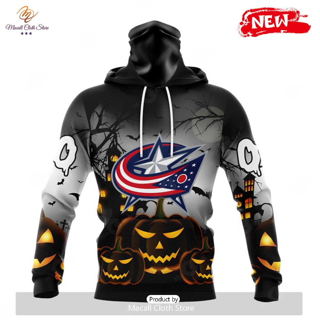 HOT Personalized NHL Columbus Blue Jackets Special Design For Halloween Hoodie Sweatshirt 3D HOT Personalized NHL Columbus Blue Jackets Special Design For Halloween Hoodie Sweatshirt 3D