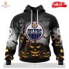 HOT Personalized NHL Edmonton Oilers Special Skeleton Costume For Halloween Hoodie Sweatshirt 3D
