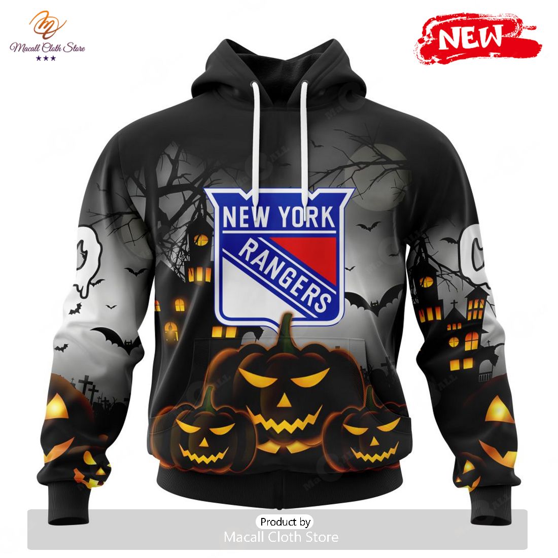 HOT Personalized NHL New York Rangers Special Design For Halloween Hoodie Sweatshirt 3D HOT Personalized NHL New York Rangers Special Design For Halloween Hoodie Sweatshirt 3D