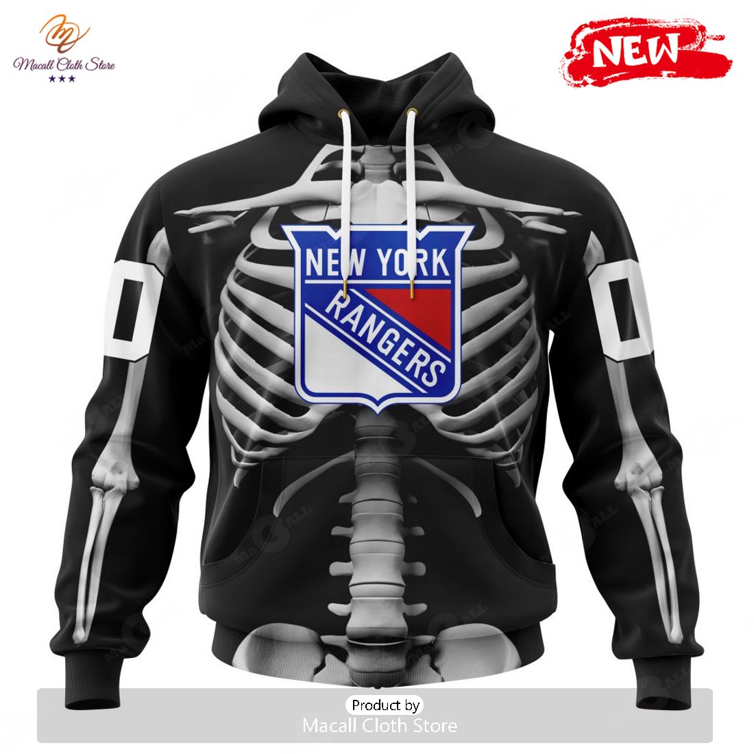 HOT Personalized NHL New York Rangers Special Skeleton Costume For Halloween Hoodie Sweatshirt 3D HOT Personalized NHL New York Rangers Special Skeleton Costume For Halloween Hoodie Sweatshirt 3D