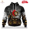 HOT Personalized NHL Ottawa Senators Special Skeleton Costume For Halloween Hoodie Sweatshirt 3D