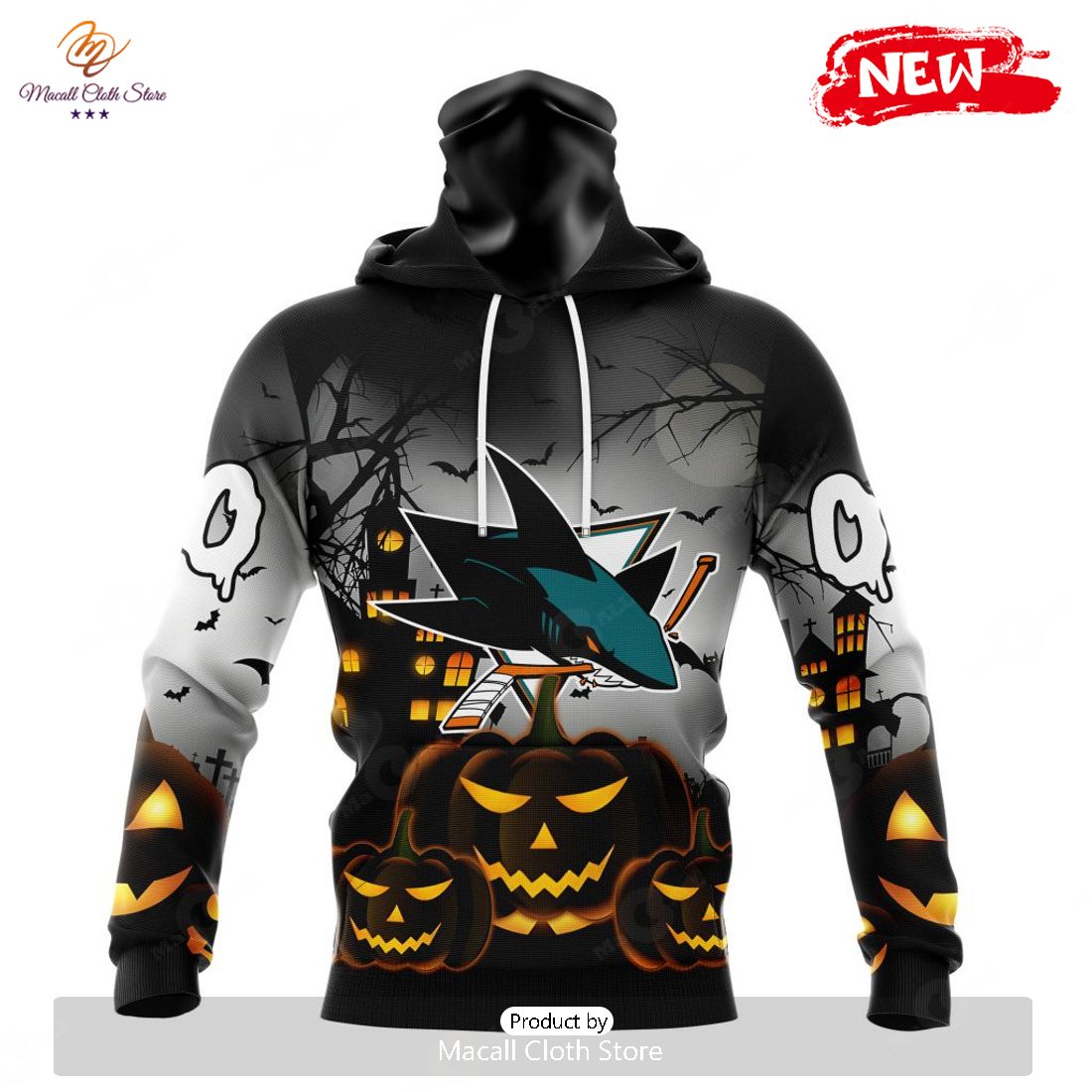 HOT Personalized NHL San Jose Sharks Special Design For Halloween Hoodie Sweatshirt 3D HOT Personalized NHL San Jose Sharks Special Design For Halloween Hoodie Sweatshirt 3D