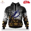 HOT Personalized NHL Tampa Bay Lightning Special Skeleton Costume For Halloween Hoodie Sweatshirt 3D