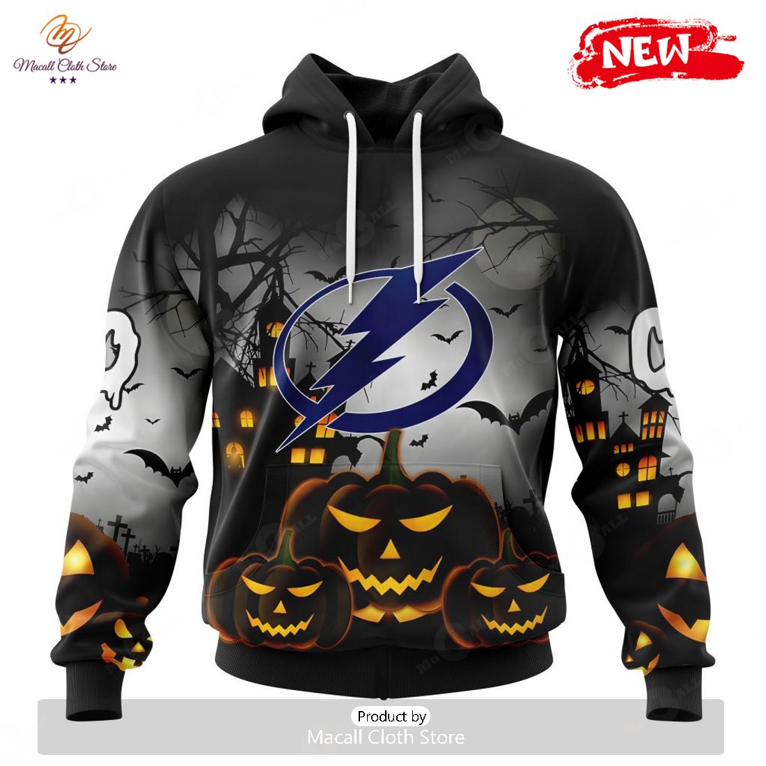 HOT Personalized NHL Tampa Bay Lightning Special Design For Halloween Hoodie Sweatshirt 3D HOT Personalized NHL Tampa Bay Lightning Special Design For Halloween Hoodie Sweatshirt 3D