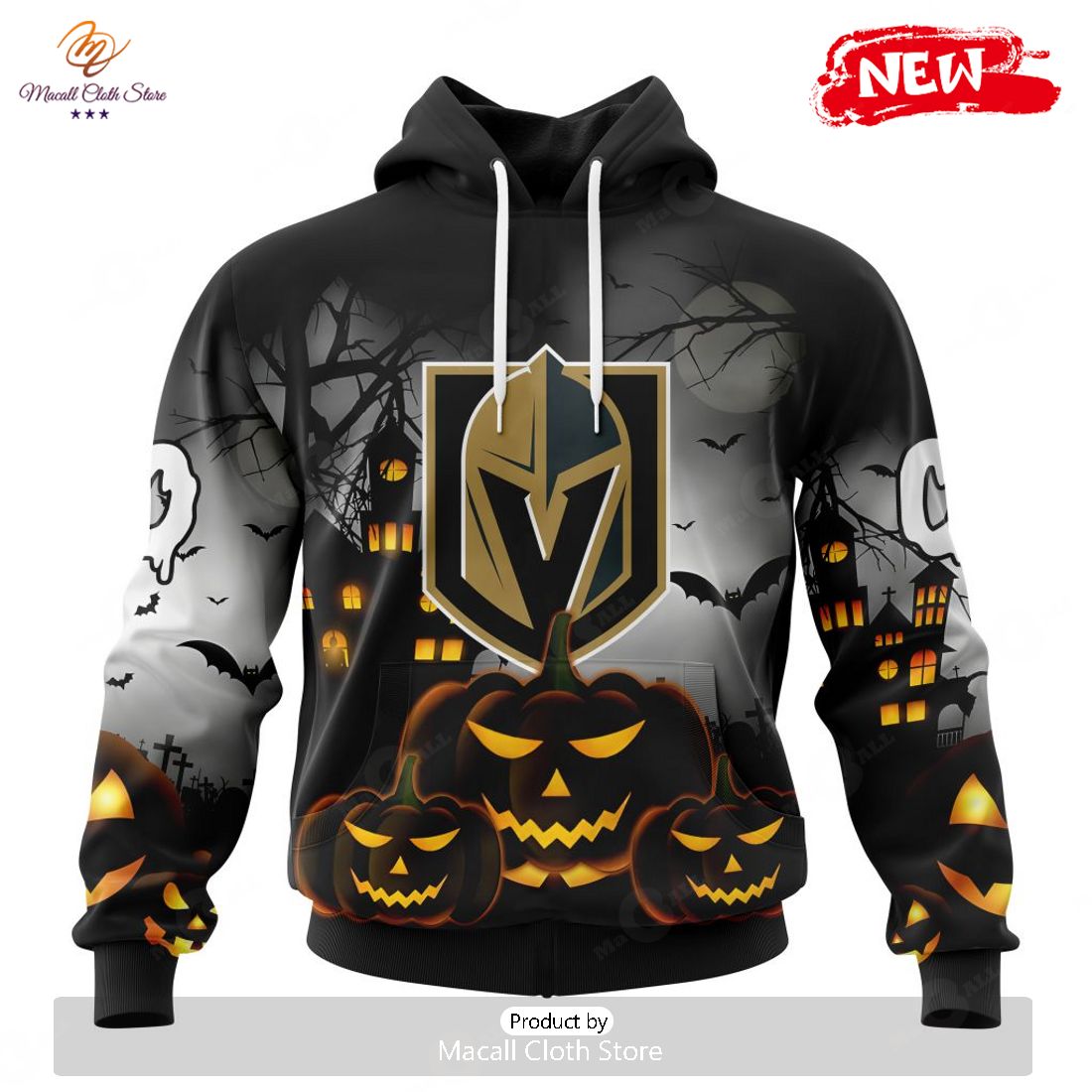 HOT Personalized NHL Vegas Golden Knights Special Design For Halloween Hoodie Sweatshirt 3D HOT Personalized NHL Vegas Golden Knights Special Design For Halloween Hoodie Sweatshirt 3D