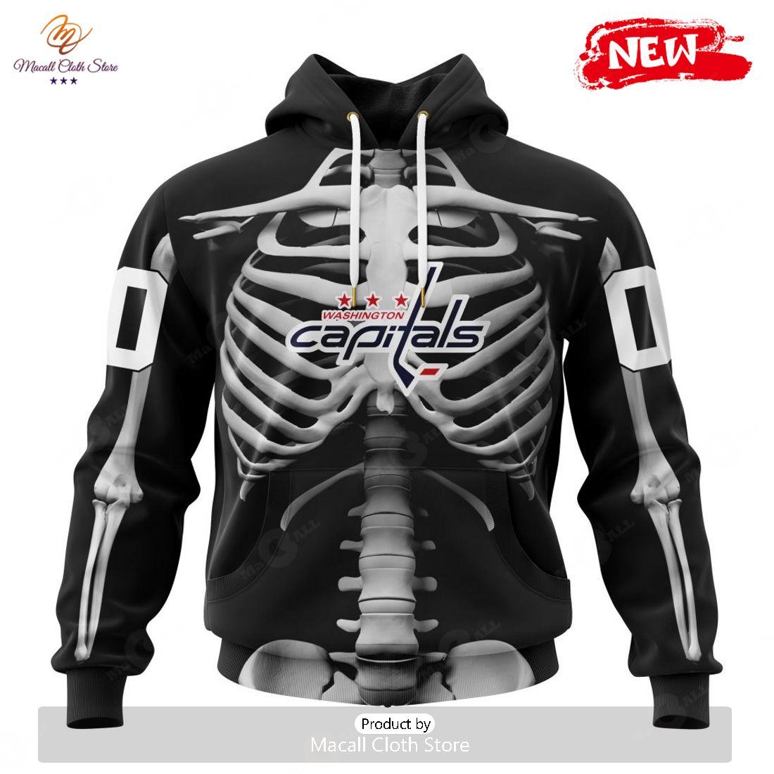 HOT Personalized NHL Washington Capitals Special Skeleton Costume For Halloween Hoodie Sweatshirt 3D HOT Personalized NHL Washington Capitals Special Skeleton Costume For Halloween Hoodie Sweatshirt 3D