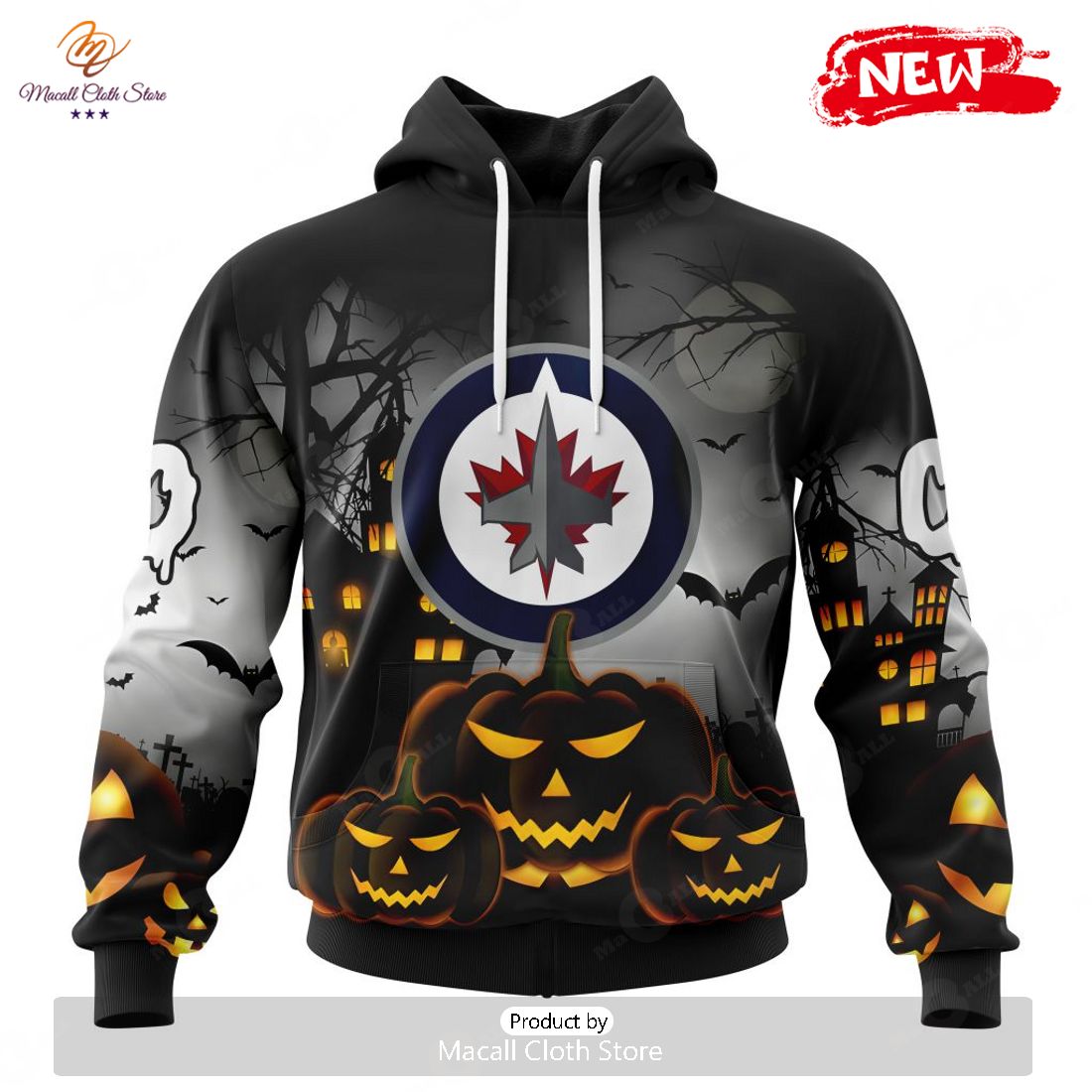 HOT Personalized NHL Winnipeg Jets Special Design For Halloween Hoodie Sweatshirt 3D HOT Personalized NHL Winnipeg Jets Special Design For Halloween Hoodie Sweatshirt 3D