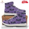 HOT Halloween Bat White And Black Print High Top Sneakers
