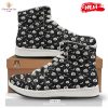 HOT Halloween Black And Orange Print Pattern High Top Sneakers