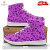 HOT Halloween Skull Black And Purple Print High Top Sneakers