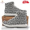 HOT Pumpkin And Bat Halloween Print Pattern High Top Sneakers