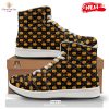 HOT Pumpkin Faces Halloween Print Pattern High Top Sneakers