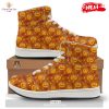 HOT Tattersall Black Halloween Print Pattern High Top Sneakers