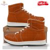 HOT Tattersall Black Halloween Print Pattern High Top Sneakers