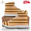 HOT Tattersall Halloween Print Pattern High Top Sneakers