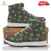 HOT Zigzag Halloween Print Pattern High Top Sneakers