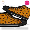 TRENDING Bat Halloween Print Pattern White High Top Shoes