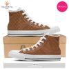 TRENDING Chevron Halloween Print Pattern White High Top Shoes