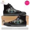 TRENDING Evil Vampire Halloween Print White High Top Shoes