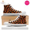 TRENDING Halloween Orange Print Pattern White High Top Shoes